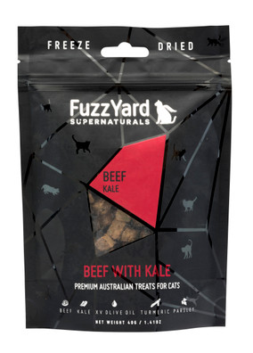 FuzzYard Supernaturals Cat Treats Beef with Kale