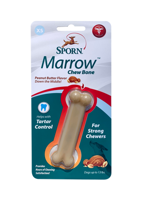 Sporn Durable Marrow Chew Bone Peanut Butter xsmall