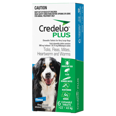 Credelio Plus Flea, Tick and Worming for Extra Large Dogs 22 to