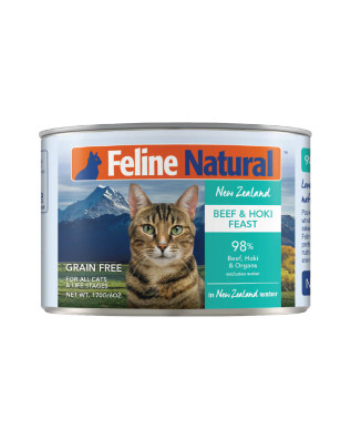Feline Natural Canned Beef & Hoki Feast Cat Food