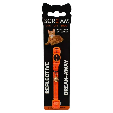 Scream Reflective Cat Collar Loud Orange