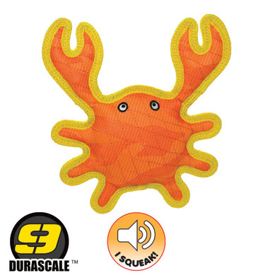 Tuffy Duraforce Toy Crab Tiger Orange/Yellow