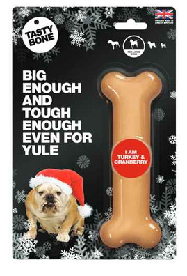Tasty Bone Nylon Festive Turkey & Cranberry Dog Toy Treats