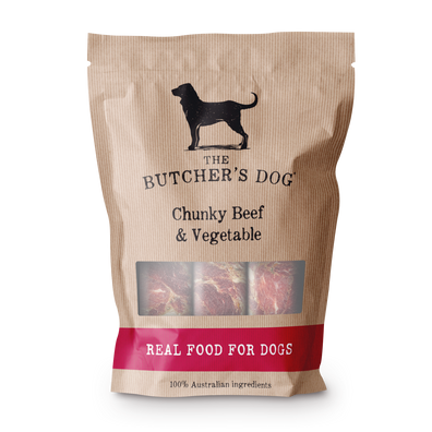 The Butcher's Dog Chunky Beef & Vegetable Raw Dog Food 1.5kg