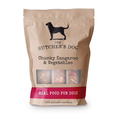 The Butcher's Dog Chunky Kangaroo & Vegetable Raw Dog Food 1.5kg