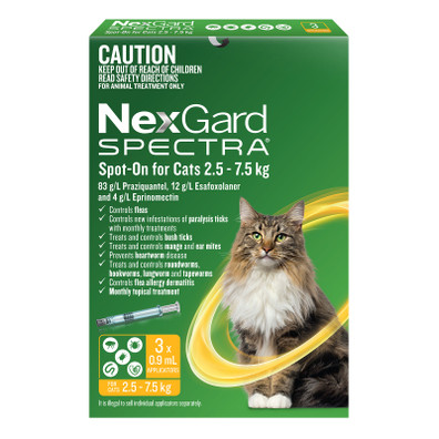 Nexgard Spectra Spot On for Large Cats 2.5kg-7.5kg
