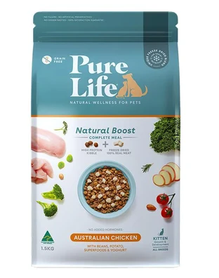 Pure Life Natural Boost Chicken Dry Kitten Food