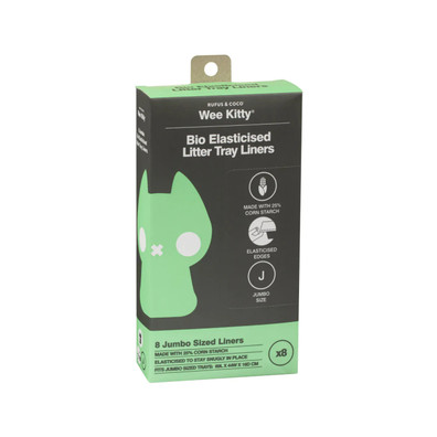 Rufus & Coco Wee Kitty Bio Elasticised Litter Tray Liners Jumbo