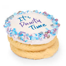 Barney's Barkery Dog Birthday Cake Round Blue Dog Treats