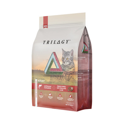 Trilogy Kangaroo & Freeze Dried Lamb Dry Cat Food Bag - Front
