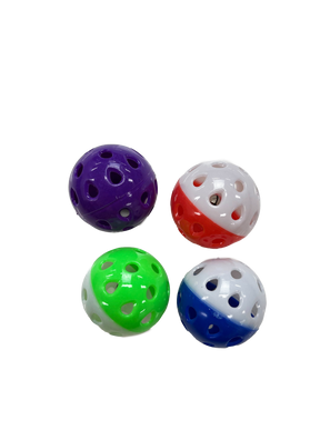 Plastic Ball with Bell Cat Toy - Assorted Colours