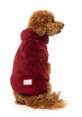 FuzzYard Maroon Turtle Teddy Dog Sweater