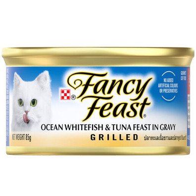 Fancy Feast Grilled Ocean Whitefish & Tuna Feast in Gravy Wet Cat Food