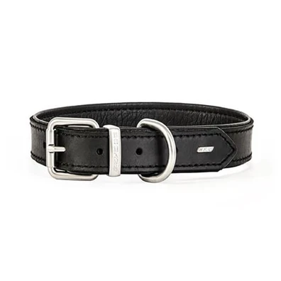Ezy Dog Oxford Leather Black Dog Collar