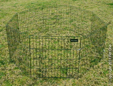 Pet One Puppy Pen Small 8 Panels Black