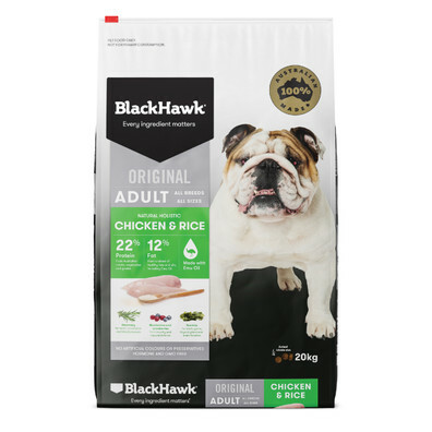 Black Hawk Chicken and Rice Dry Adult Dog Food 20kg