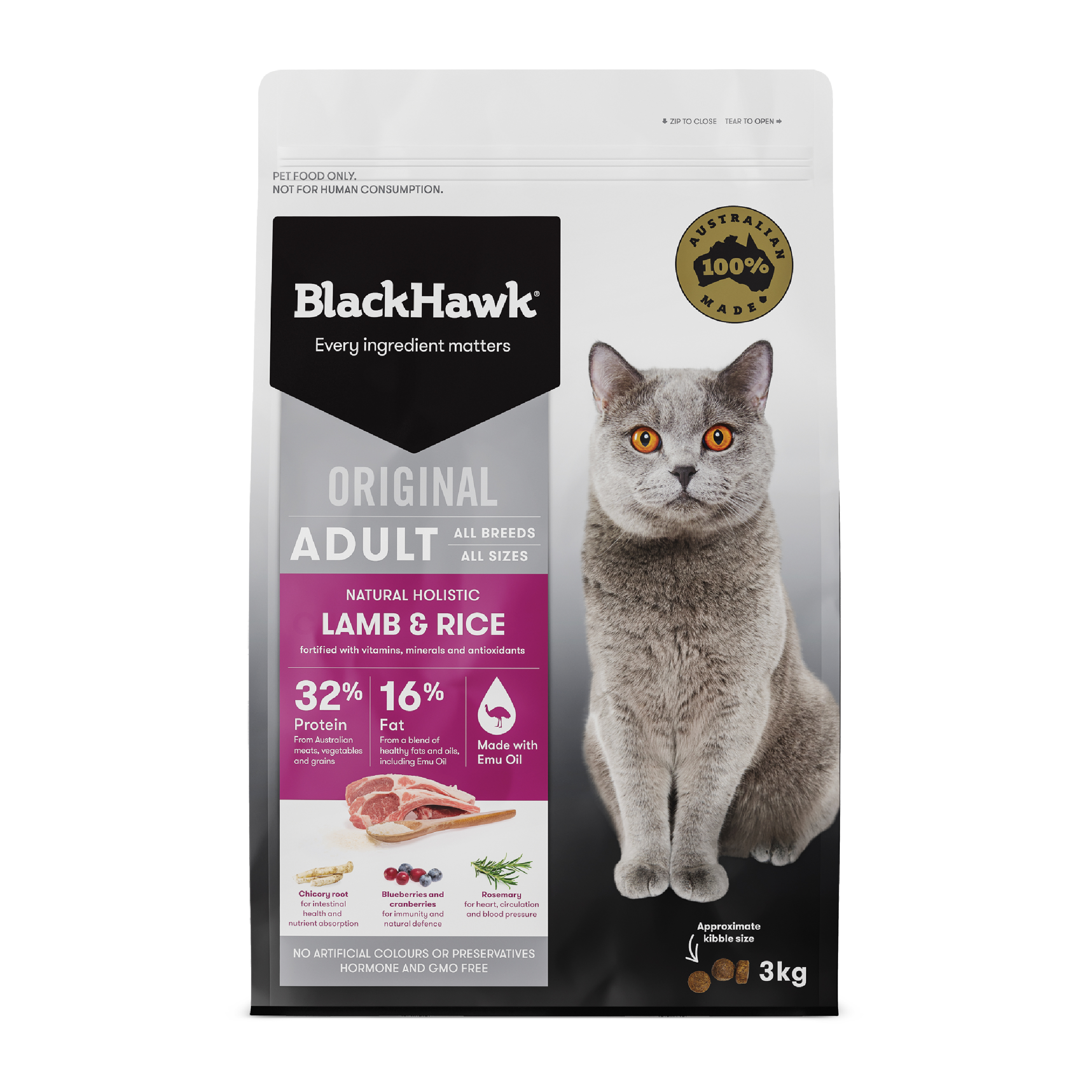 Black Hawk Lamb & Rice Dry Adult Cat Food