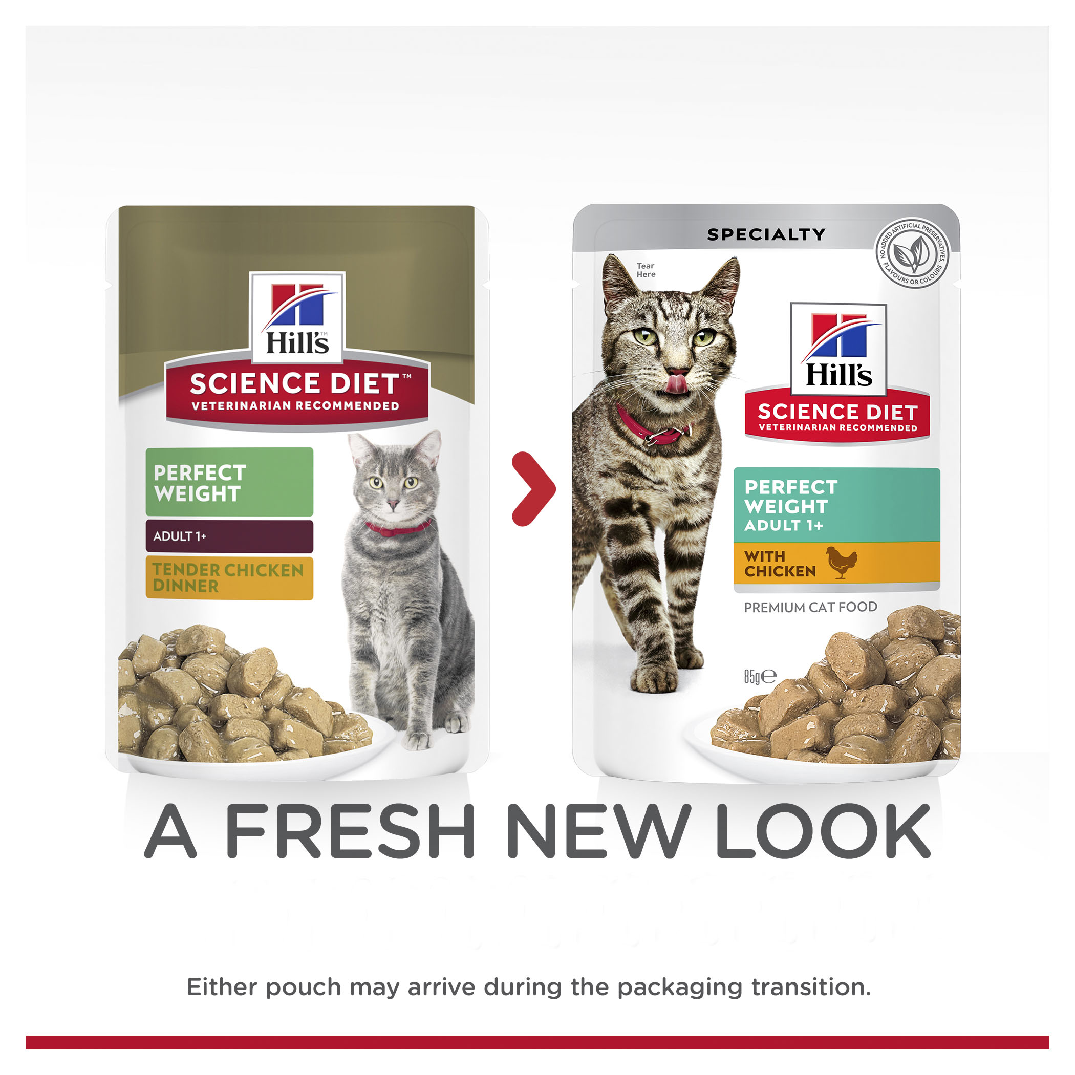 Hill's Science Diet Perfect Weight Chicken Adult Wet Cat Food Pouches PetO