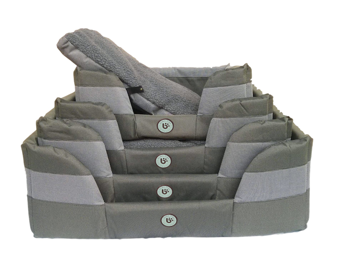Bono Fido Staydry Basket Dog Bed Khaki PetO