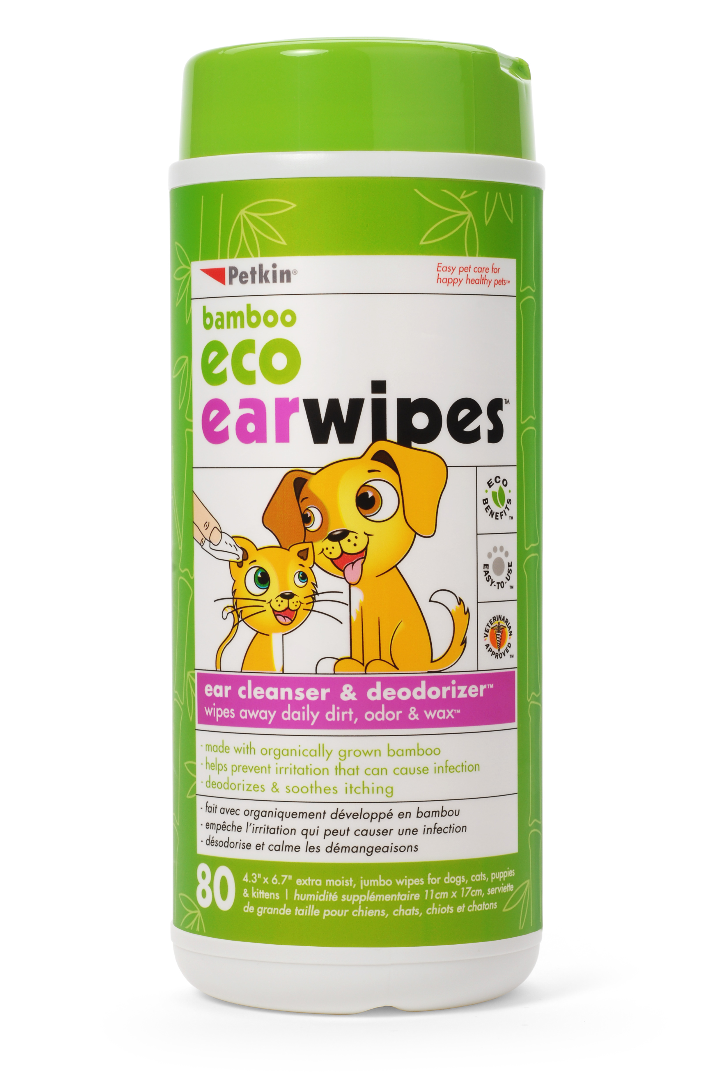 Petkin jumbo deals ear wipes