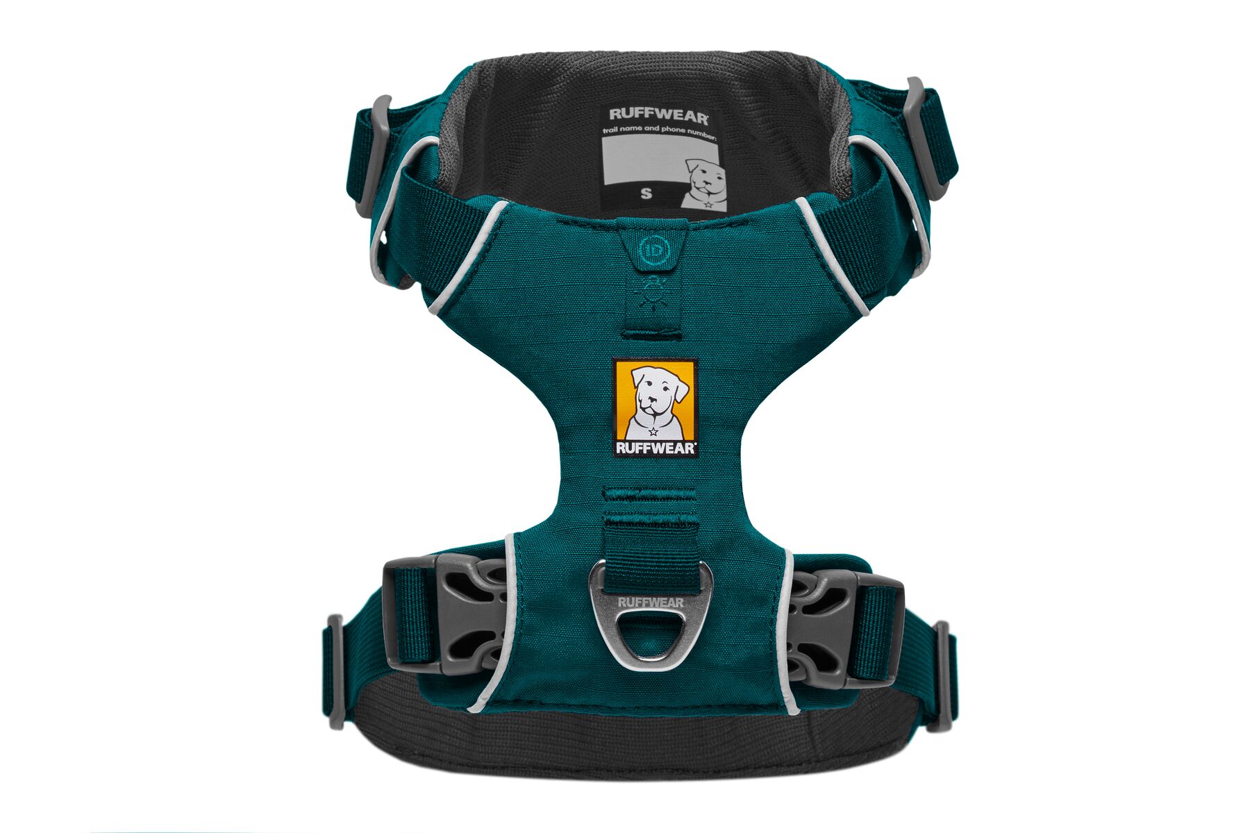 teal dog harness
