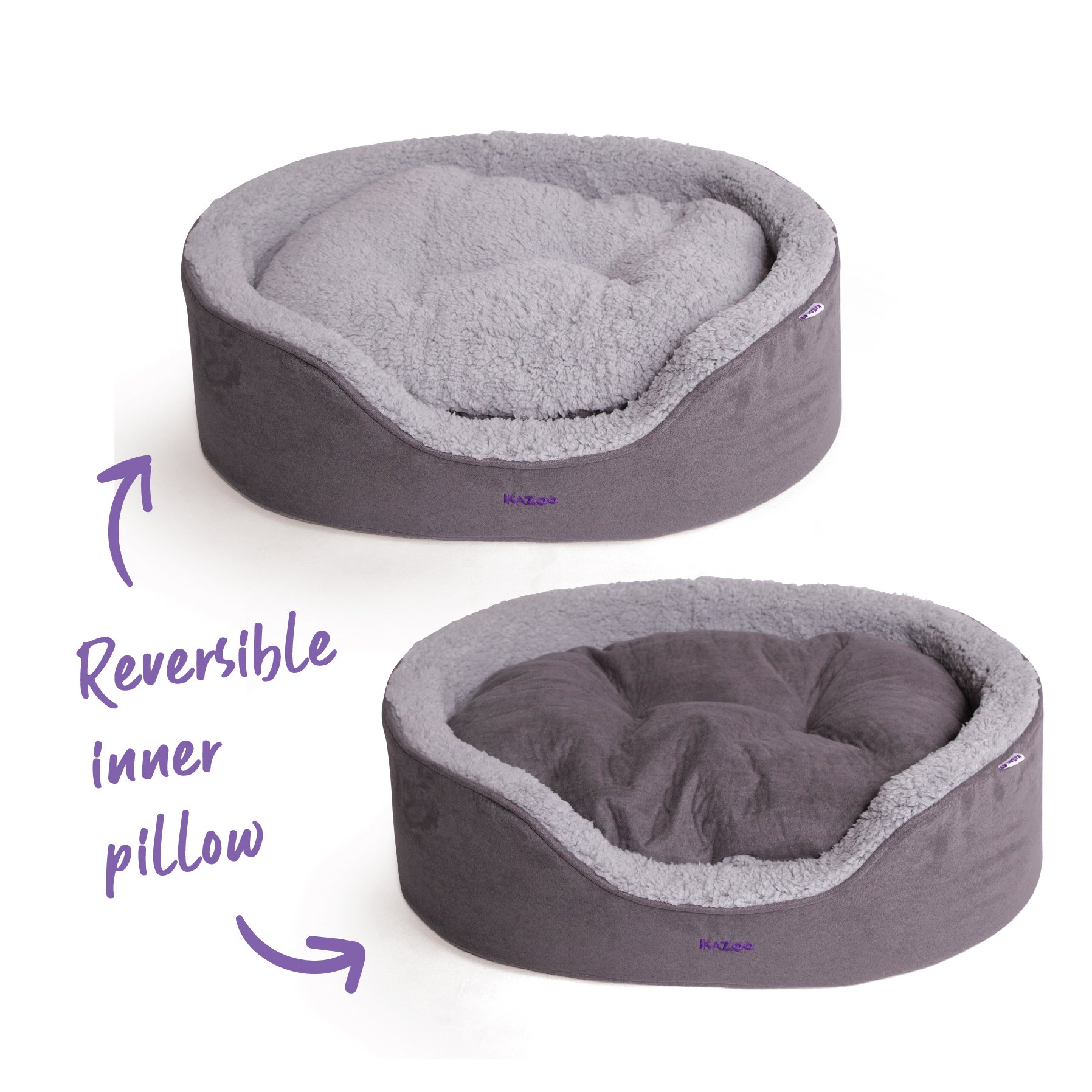 Kazoo Manhattan Dog Bed Grey