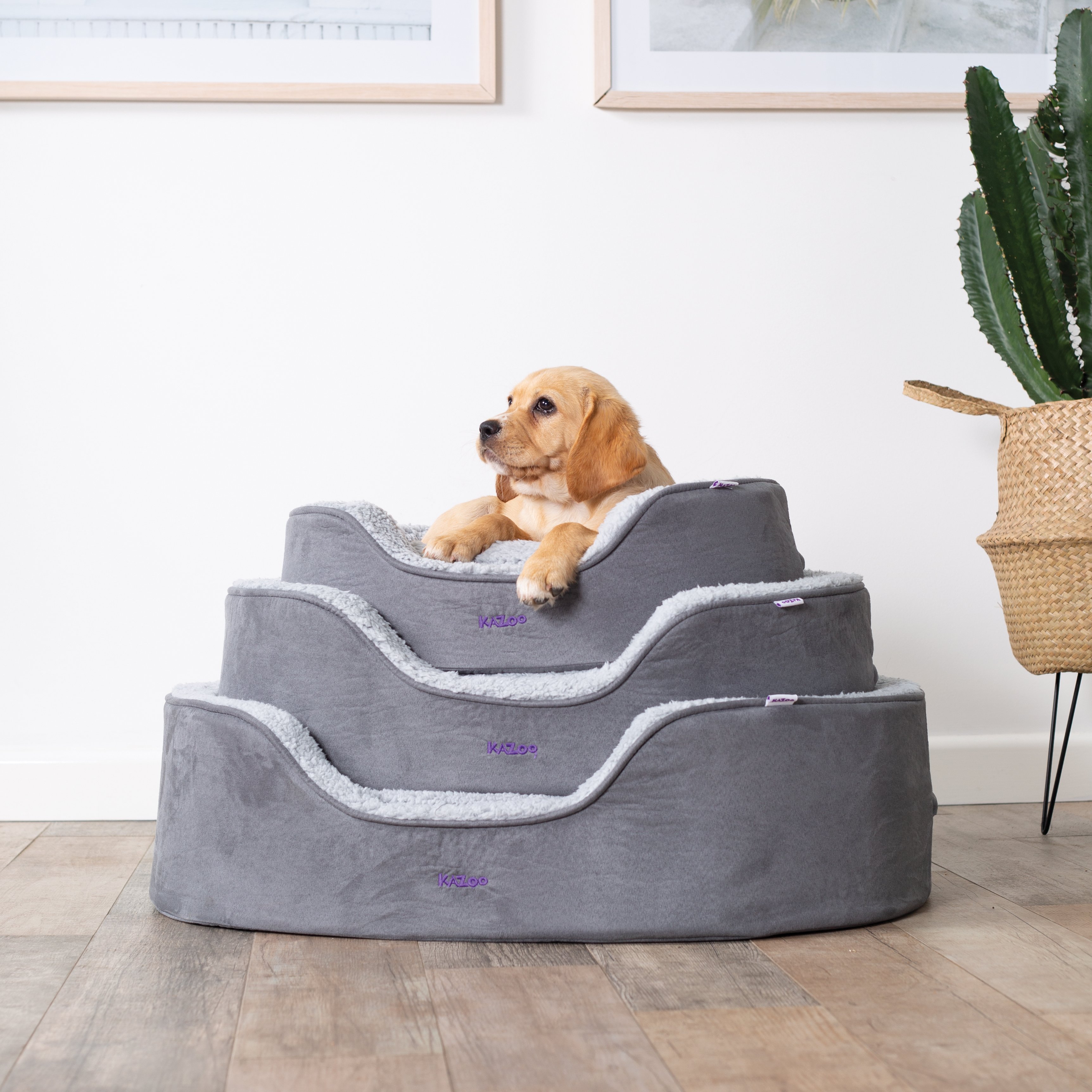 Kazoo Manhattan Dog Bed Grey