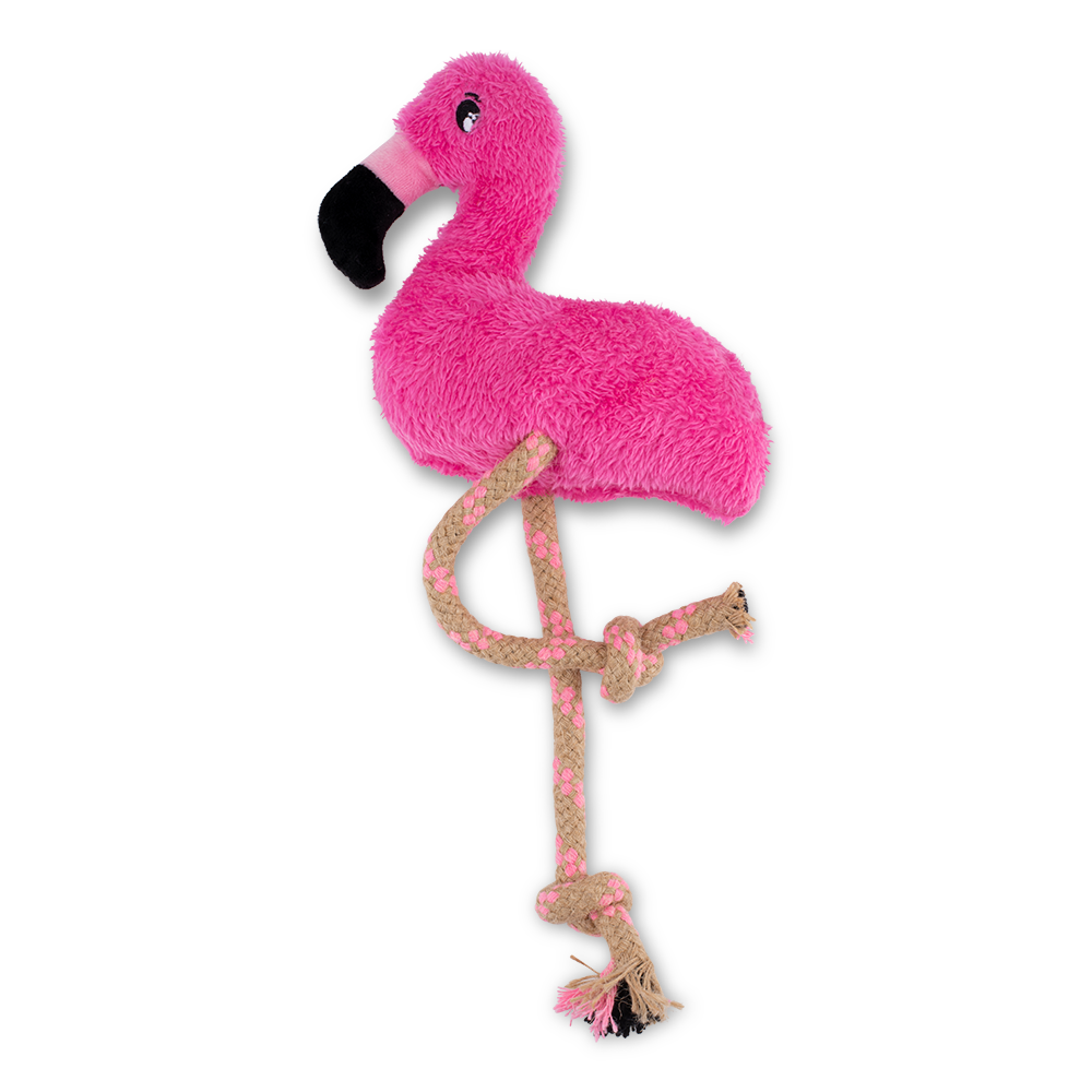 Beco Hemp Rope Flamingo Dog Toy
