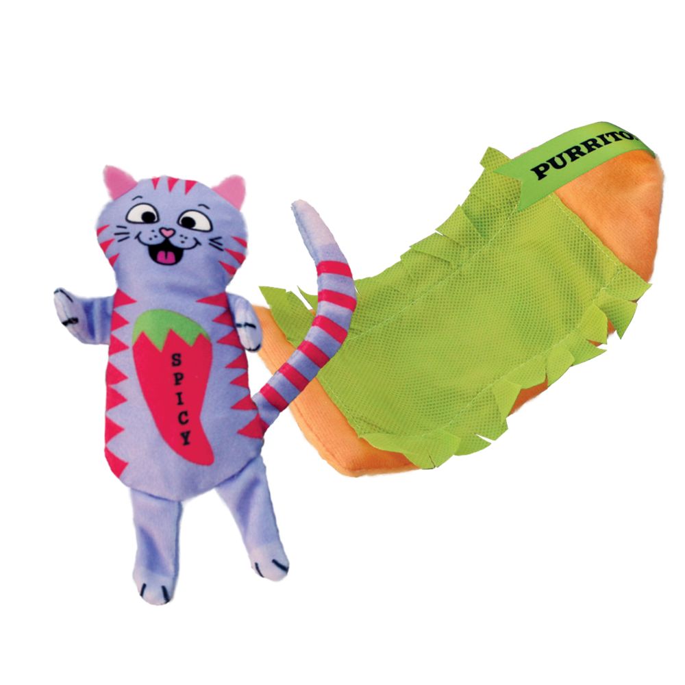 KONG Pull-A-Partz Yarnz | Juguete Interactivo Con Hierba Gatera + Sonido Crujiente Para Gatos