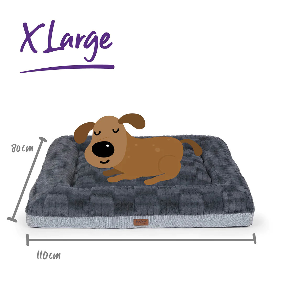Kazoo Dark Cloud Comfort Dog Bed Grey/Black