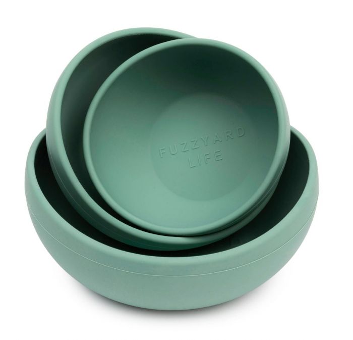 FuzzYard Life Silicone Dog Bowl Myrtle Green