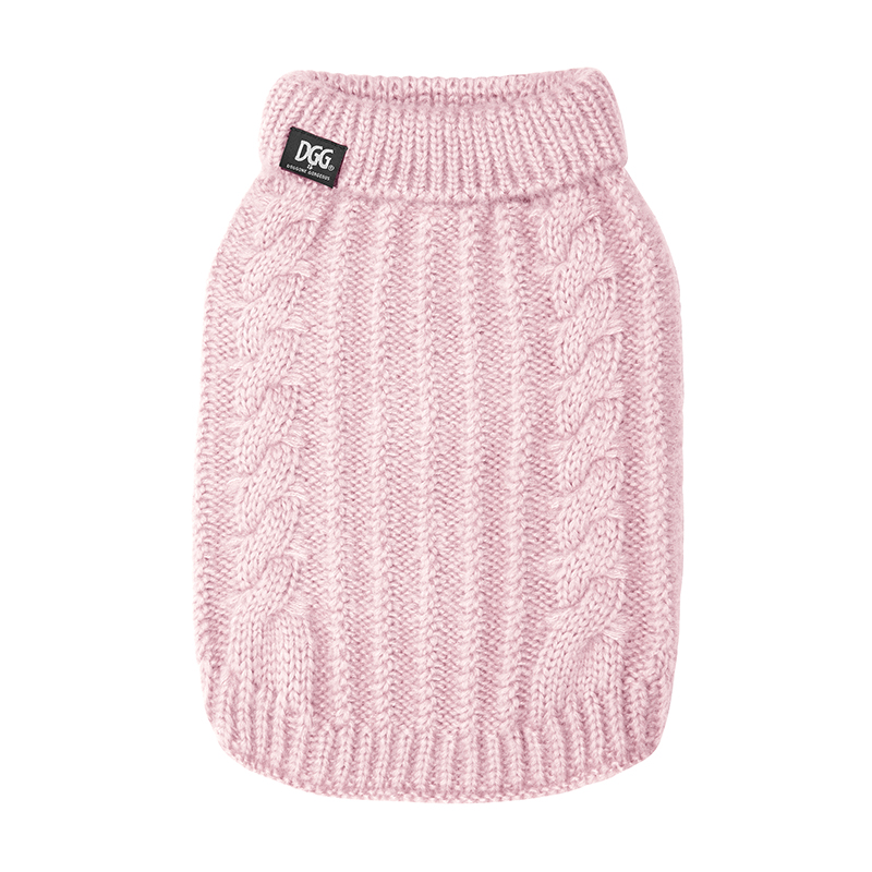 DGG Designer Chunky Knit Dog Jumper Pink