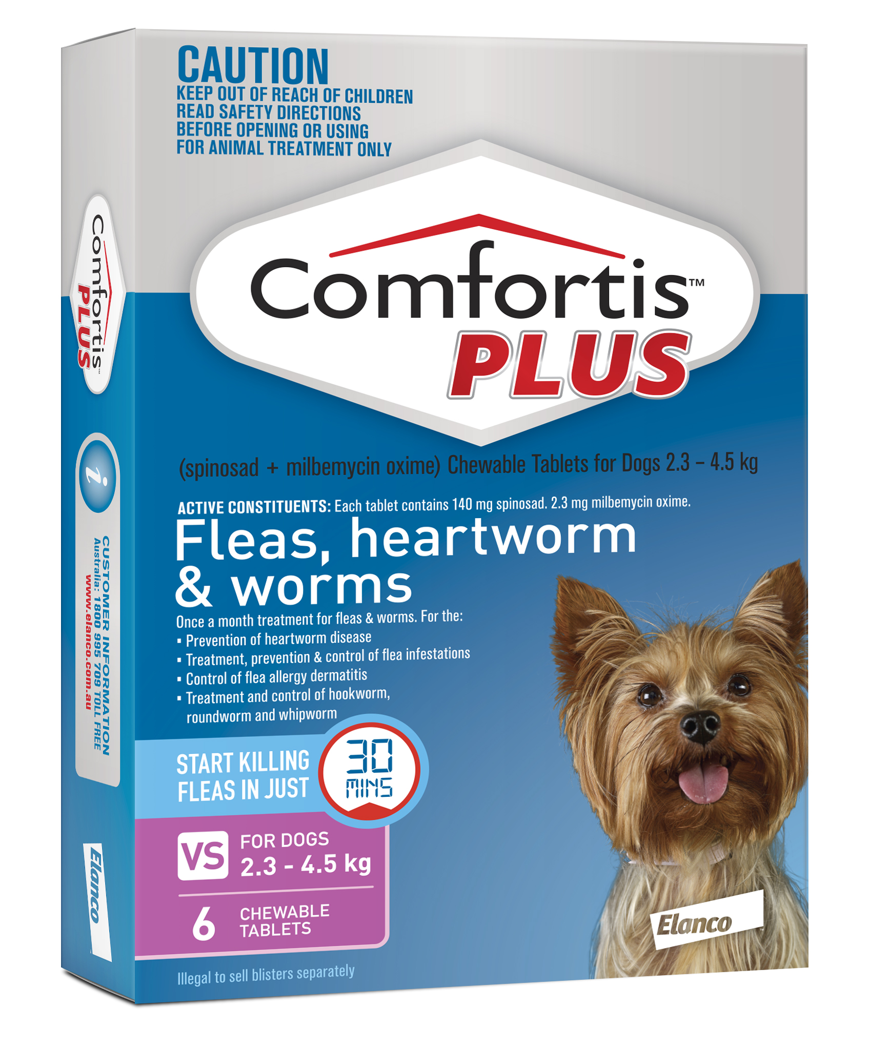 Comfortis Plus For Extra Small Dogs Pink Peto