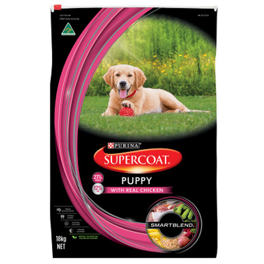 View of Supercoat Puppy Chicken Dry Dog Food 18kg