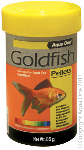 Aquarium Goldfish Koi Pellets 2mm Fish Food 190g Aqua One