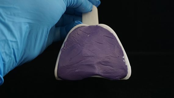 Putty fills tray