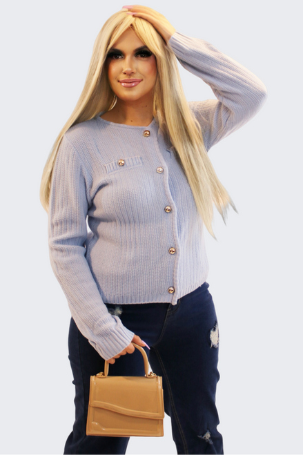 TIMELESS CHARM BUTTON-UP SWEATER