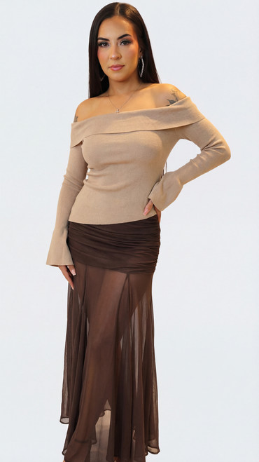 COCOA MOCHA MESH SKIRT