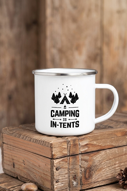 Camping Mug Enamel Mug Campfire Mug Camping is