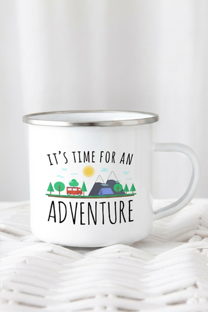 Adventure Mug Enamel Mug Wanderlust Camping Mug