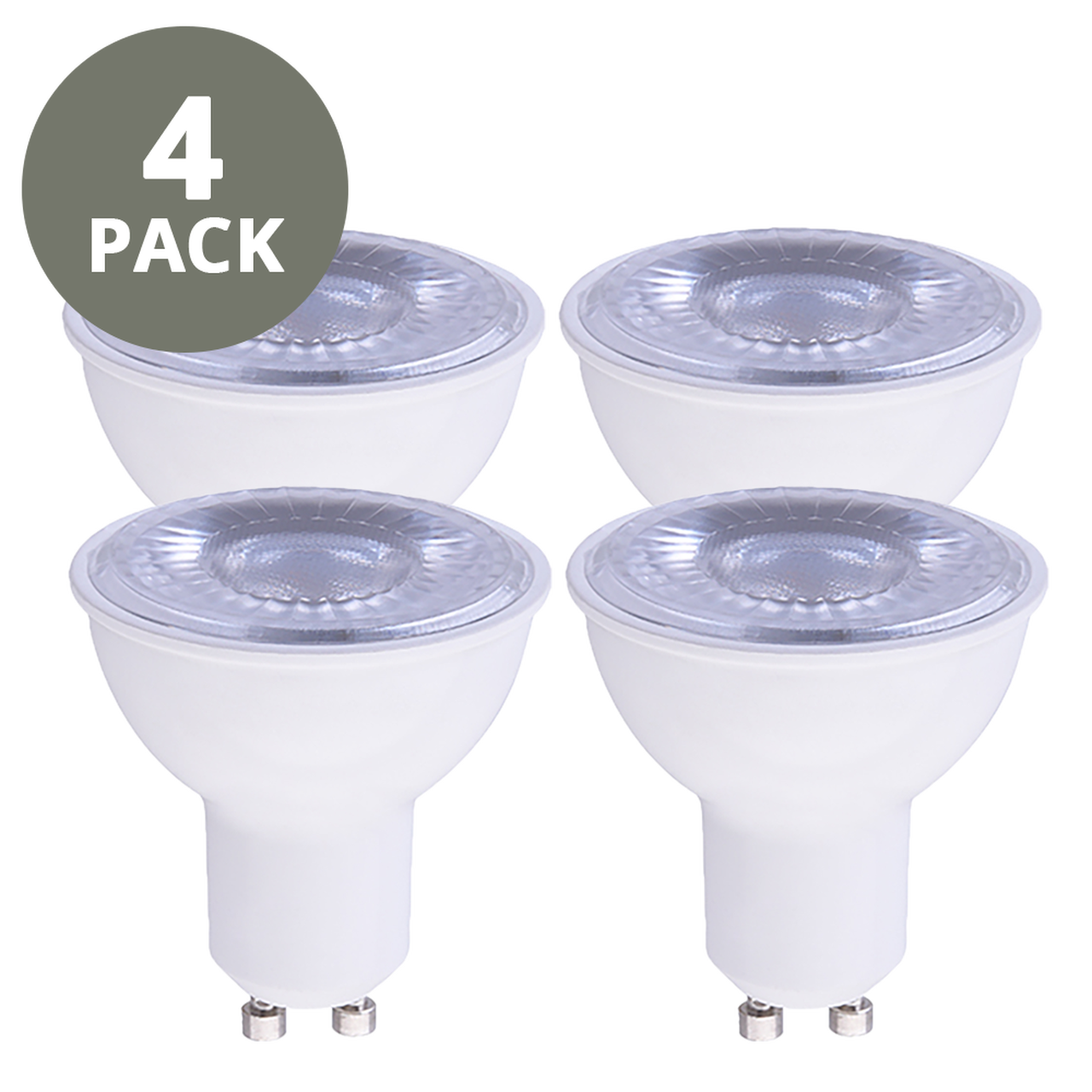 4-Pack Dimmable GU10 LED Halogen Replacement, 7W (50W equiv), 2700K