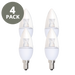 4-pack Candelabra LEDs on white background 4-pack Candelabra LEDs on white background