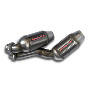 Supersprint Metallic catalytic converter HJS, 100CPSI kit for OEM headers(Weld on connection) - 044021