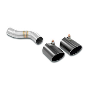 Supersprint Connecting pipe kit Left + "Gun Metal Grey" endpipe OO90 - 247476