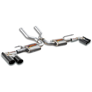 Supersprint Rear exhaust "Racing" Right - Left OO100 "Gun Metal Grey" - 248146
