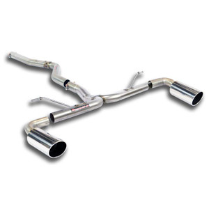 Supersprint Connecting pipe + rear pipe Right O100 - Left O100(Muffler delete) - 523844