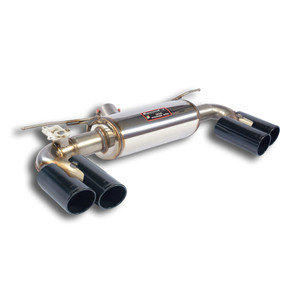 Supersprint Rear exhaust Right OO90 - Left OO90 "Gun Metal Grey" with valve - 525046
