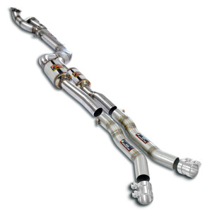 Supersprint J-Pipe Touring PackageDeletes the secondary catalytics + OPFs  + mid resonatorAccepts the Std - Oem muffler - 528420