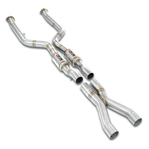 Supersprint Front exhaust Right - Left + "X-Pipe"Deletes tertiary catalytics and OPF - 529202