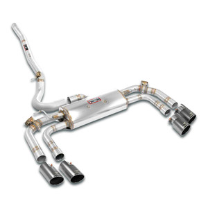 Supersprint Rear exhaust with valve OO100 Right - OO100 Left "Gun Metal Grey" - 832826